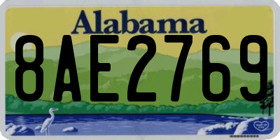 AL license plate 8AE2769