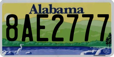 AL license plate 8AE2777