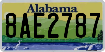AL license plate 8AE2787