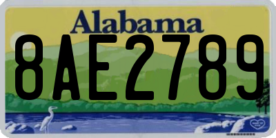 AL license plate 8AE2789