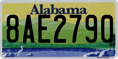 AL license plate 8AE2790