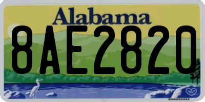 AL license plate 8AE2820
