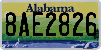 AL license plate 8AE2826