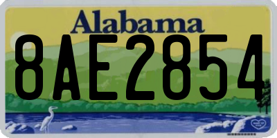 AL license plate 8AE2854
