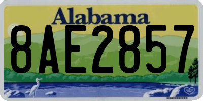 AL license plate 8AE2857
