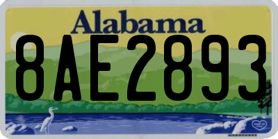 AL license plate 8AE2893