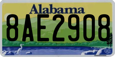 AL license plate 8AE2908