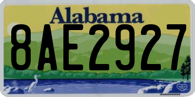 AL license plate 8AE2927