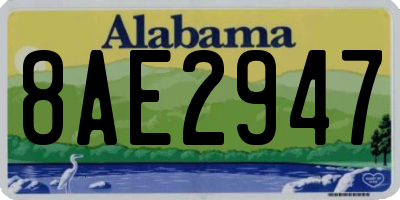AL license plate 8AE2947