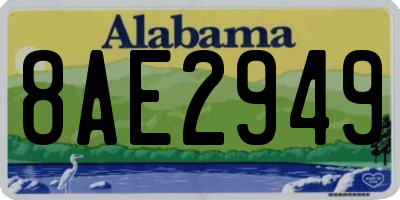 AL license plate 8AE2949