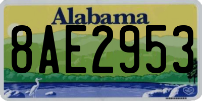 AL license plate 8AE2953