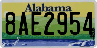 AL license plate 8AE2954