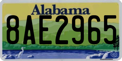 AL license plate 8AE2965
