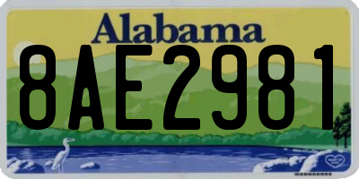 AL license plate 8AE2981
