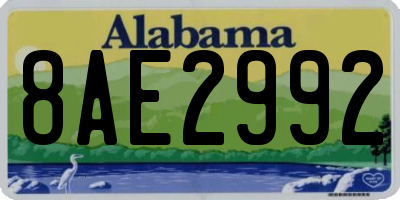 AL license plate 8AE2992