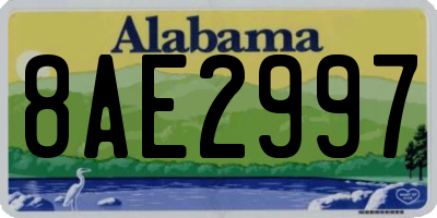 AL license plate 8AE2997