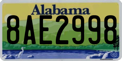 AL license plate 8AE2998