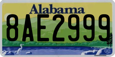 AL license plate 8AE2999