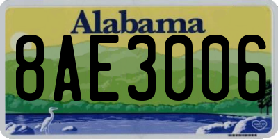 AL license plate 8AE3006
