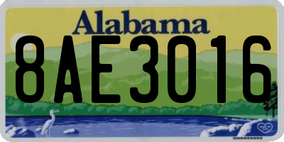 AL license plate 8AE3016