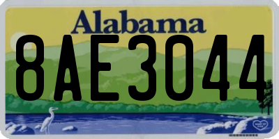 AL license plate 8AE3044