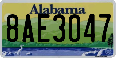 AL license plate 8AE3047