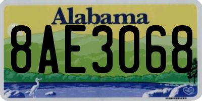 AL license plate 8AE3068