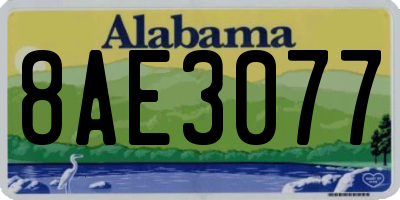 AL license plate 8AE3077