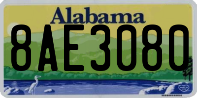 AL license plate 8AE3080