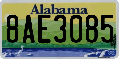 AL license plate 8AE3085