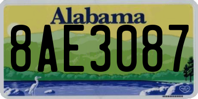 AL license plate 8AE3087