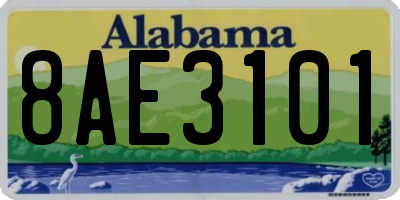 AL license plate 8AE3101