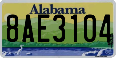 AL license plate 8AE3104