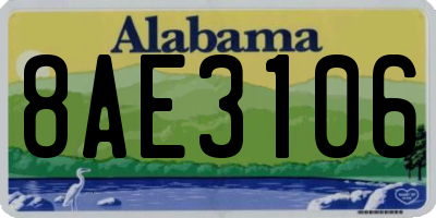 AL license plate 8AE3106