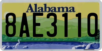 AL license plate 8AE3110