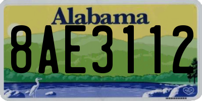 AL license plate 8AE3112