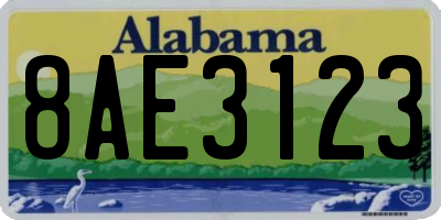 AL license plate 8AE3123