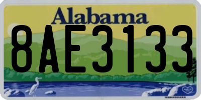 AL license plate 8AE3133