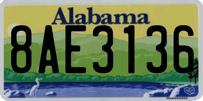 AL license plate 8AE3136