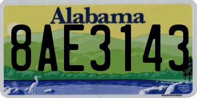 AL license plate 8AE3143