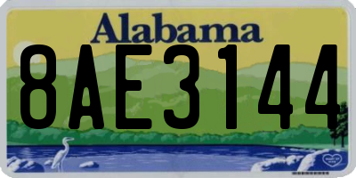 AL license plate 8AE3144