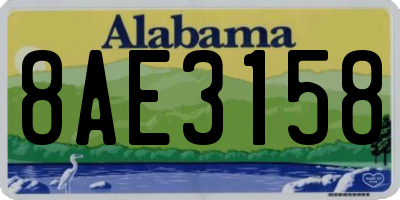 AL license plate 8AE3158