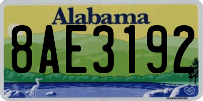 AL license plate 8AE3192