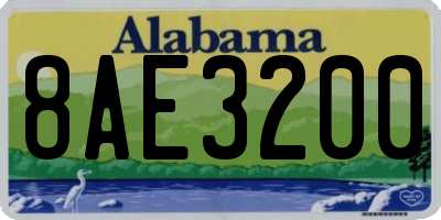 AL license plate 8AE3200