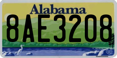 AL license plate 8AE3208