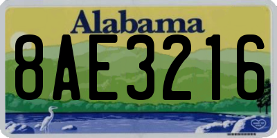 AL license plate 8AE3216