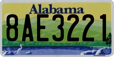 AL license plate 8AE3221