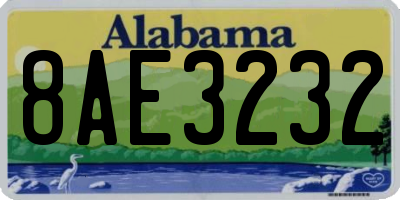 AL license plate 8AE3232