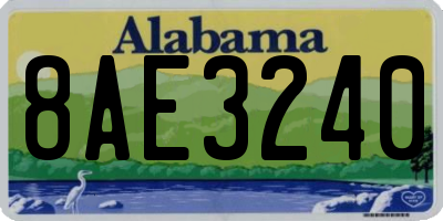 AL license plate 8AE3240