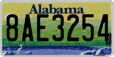 AL license plate 8AE3254